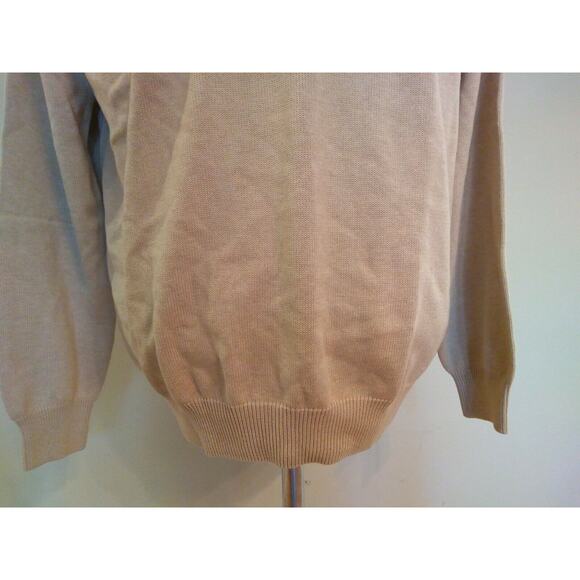FYNCH-HATTON SUPERSOFT COTTON Men's L V Neck Tan Sweater Jumper - Picture 9 of 12